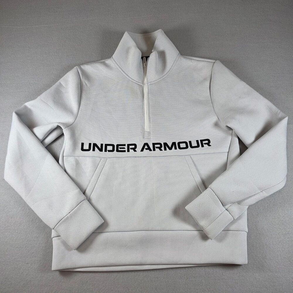 Under Armour Quarter Zip Pullover – Size Small White